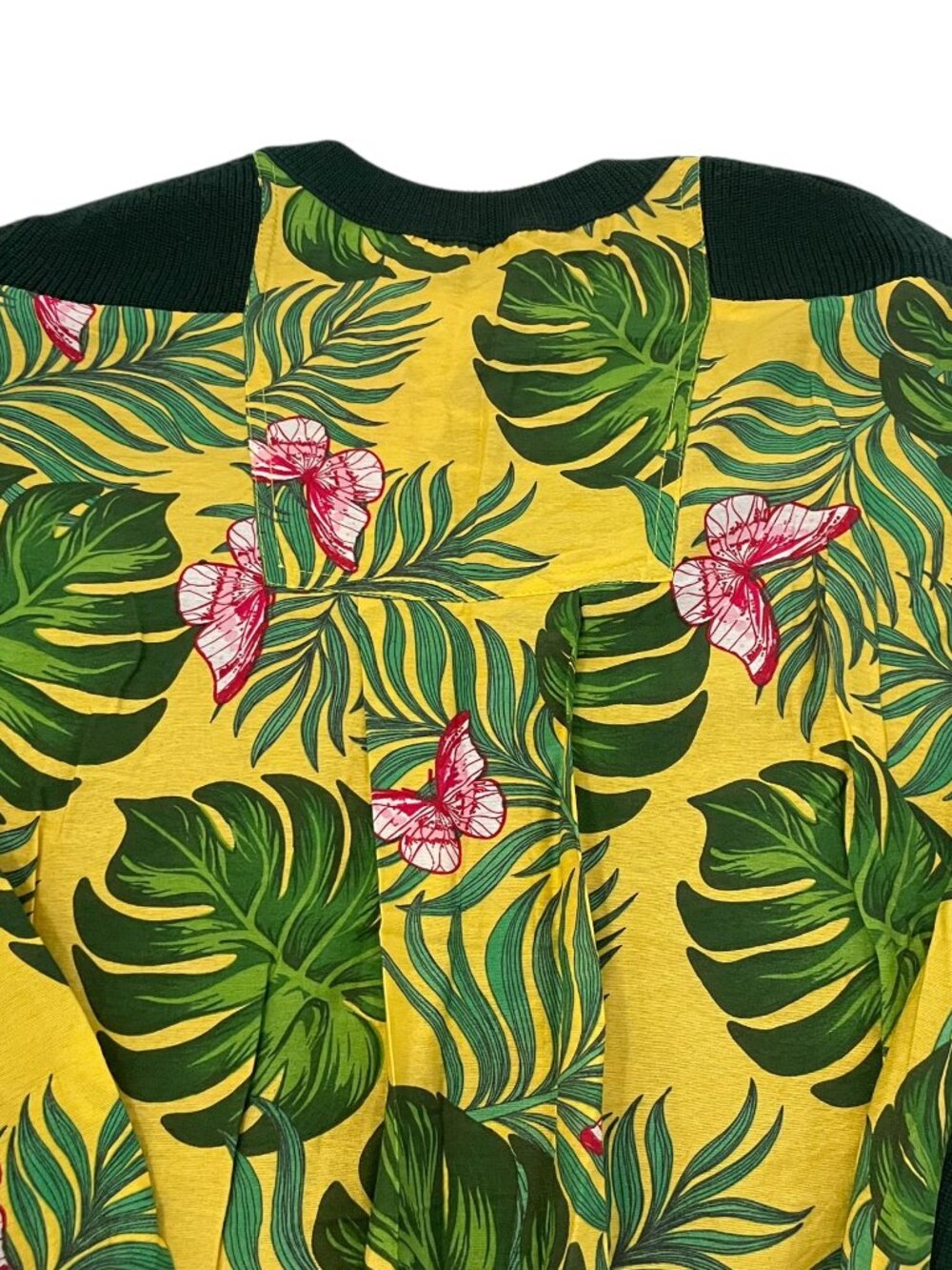 NWT Sandrine Rose Tropical Mixed Media Wool Sweater Forest Tropical Resort M - Picture 5 of 9